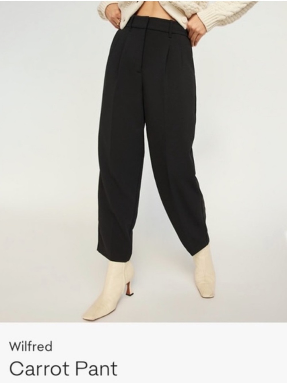 Wilfred Sz 0 Carrot Pant Trousers in Black Size 0 from Aritzia